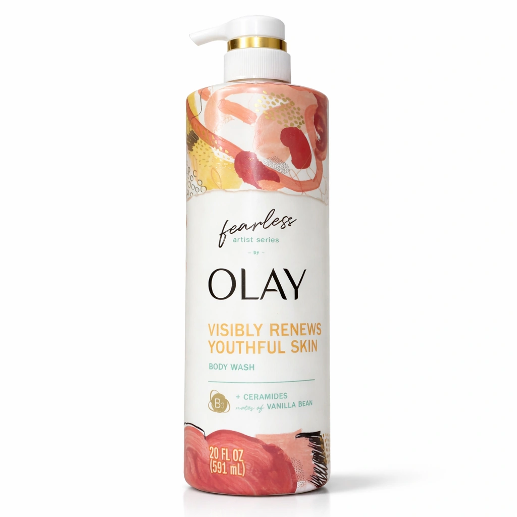 Olay Fearless Artist Series Body Wash with Ceramides, Notes of Vanilla Bean 591 ml