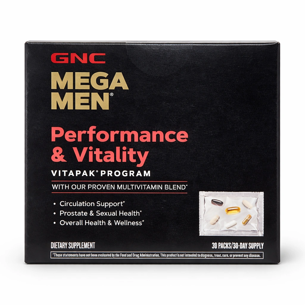 GNC Mega Men Performance and Vitality Vitapak Program x 30 packs