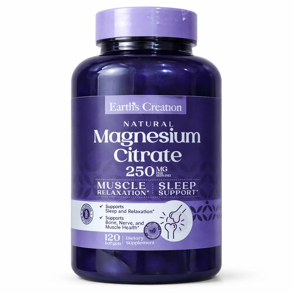 Earth's Creation Natural Magnesium Citrate 250 mg x 120 Softgels