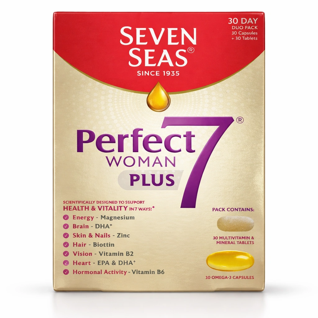 Seven Seas Perfect7 Woman Plus Omega-3 & Multivitamins x 30 Capsules + 30 Tablets