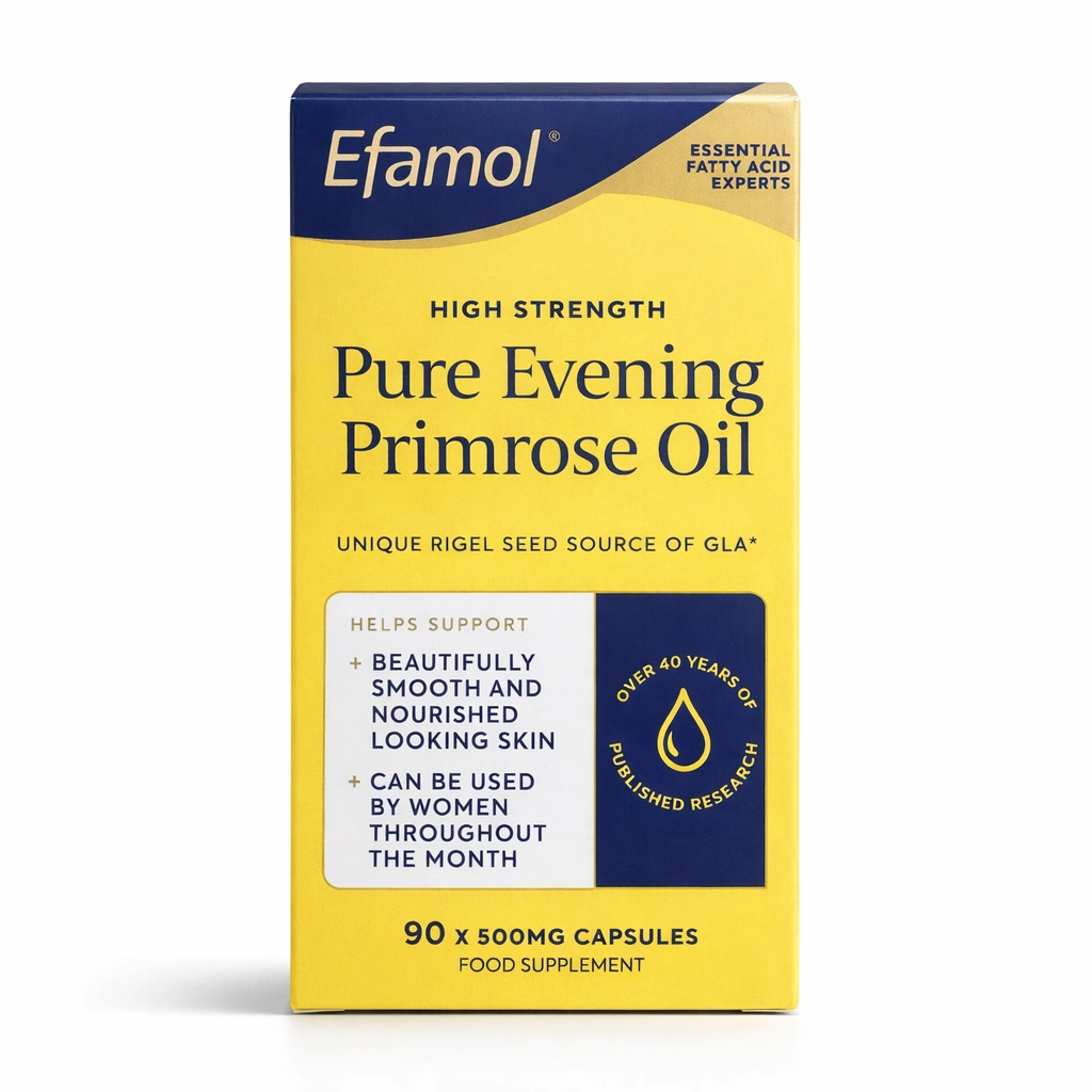 Efamol High Strength Pure Evening Primrose Oil 500 mg Capsules x 90 Capsules