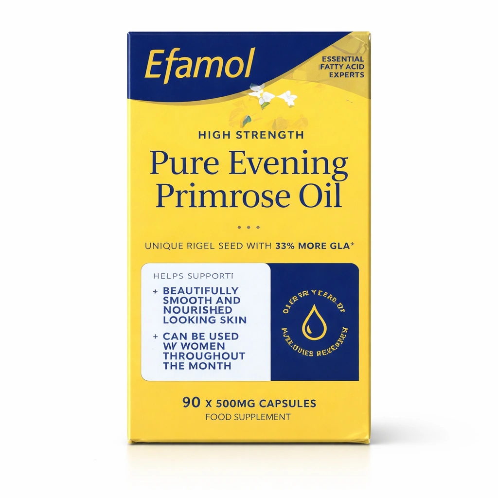Efamol High Strength Pure Evening Primrose Oil 500 mg x 90 Capsules