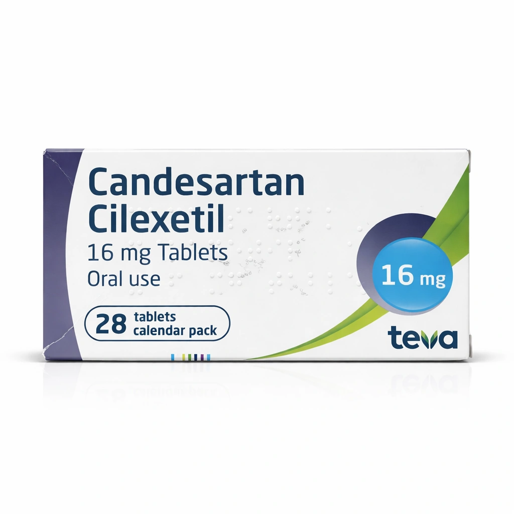 Teva Candesartan 16 mg Tablets x 28 Tablets