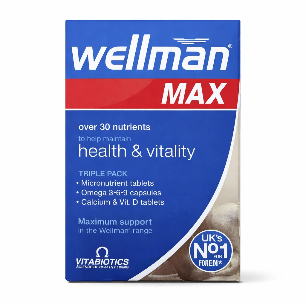 Vitabiotics Wellman Max Triple Pack x 84 Tablets and Capsules