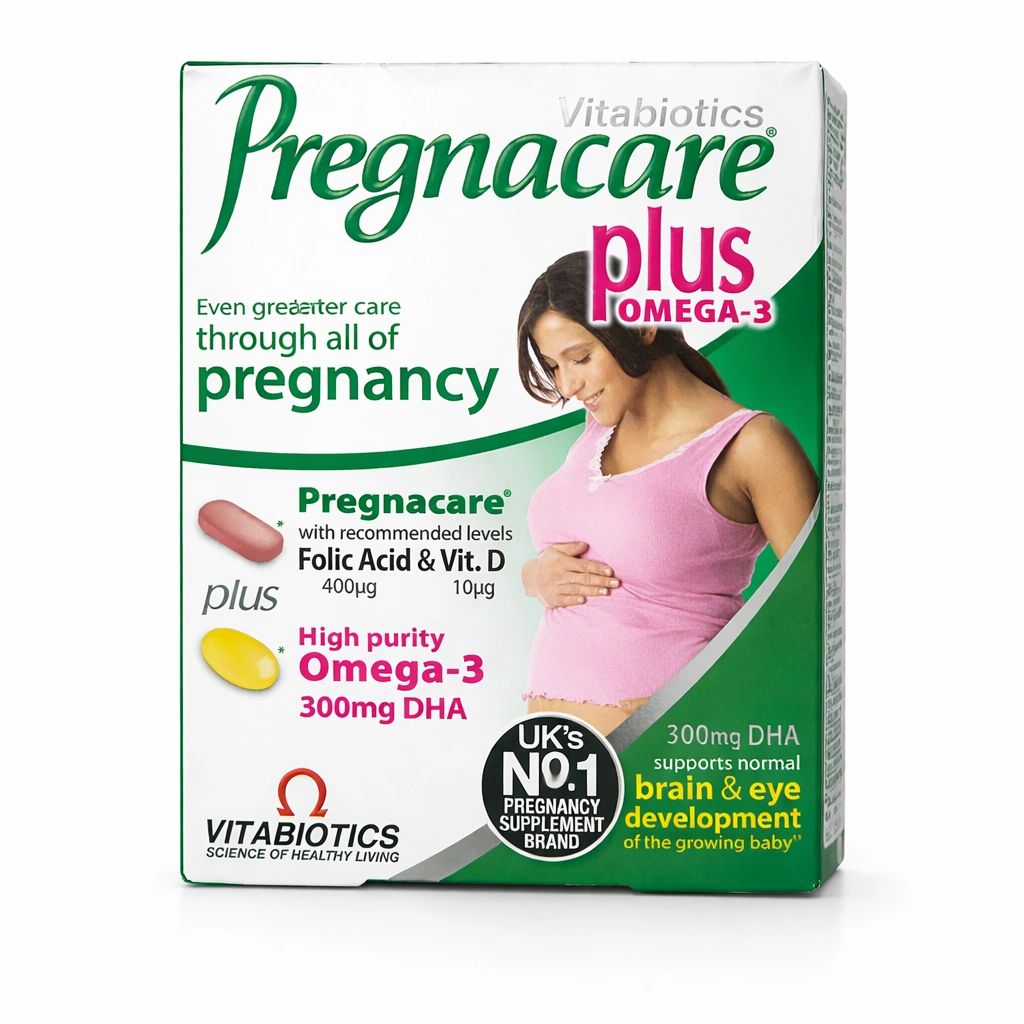 Vitabiotics Pregnacare Plus Omega-3 Prenatal Multivitamin Tablets + Omega-3 Capsules x 28 Tablets + 28 Capsules