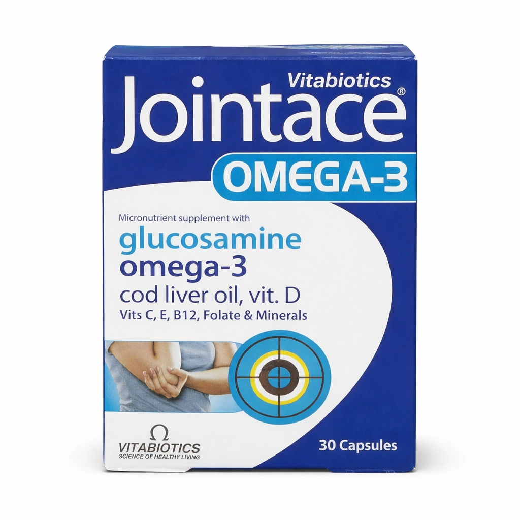 Vitabiotics Jointace Omega-3 Glucosamine Softgel Capsules x 30 Capsules