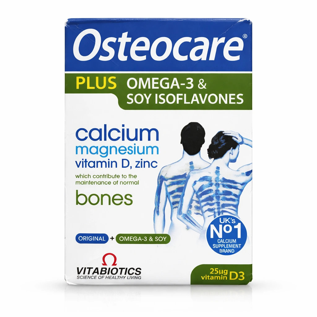Vitabiotics Osteocare Plus Omega-3 & Soy Isoflavones Dual Pack x 56 Tablets + 28 Capsules