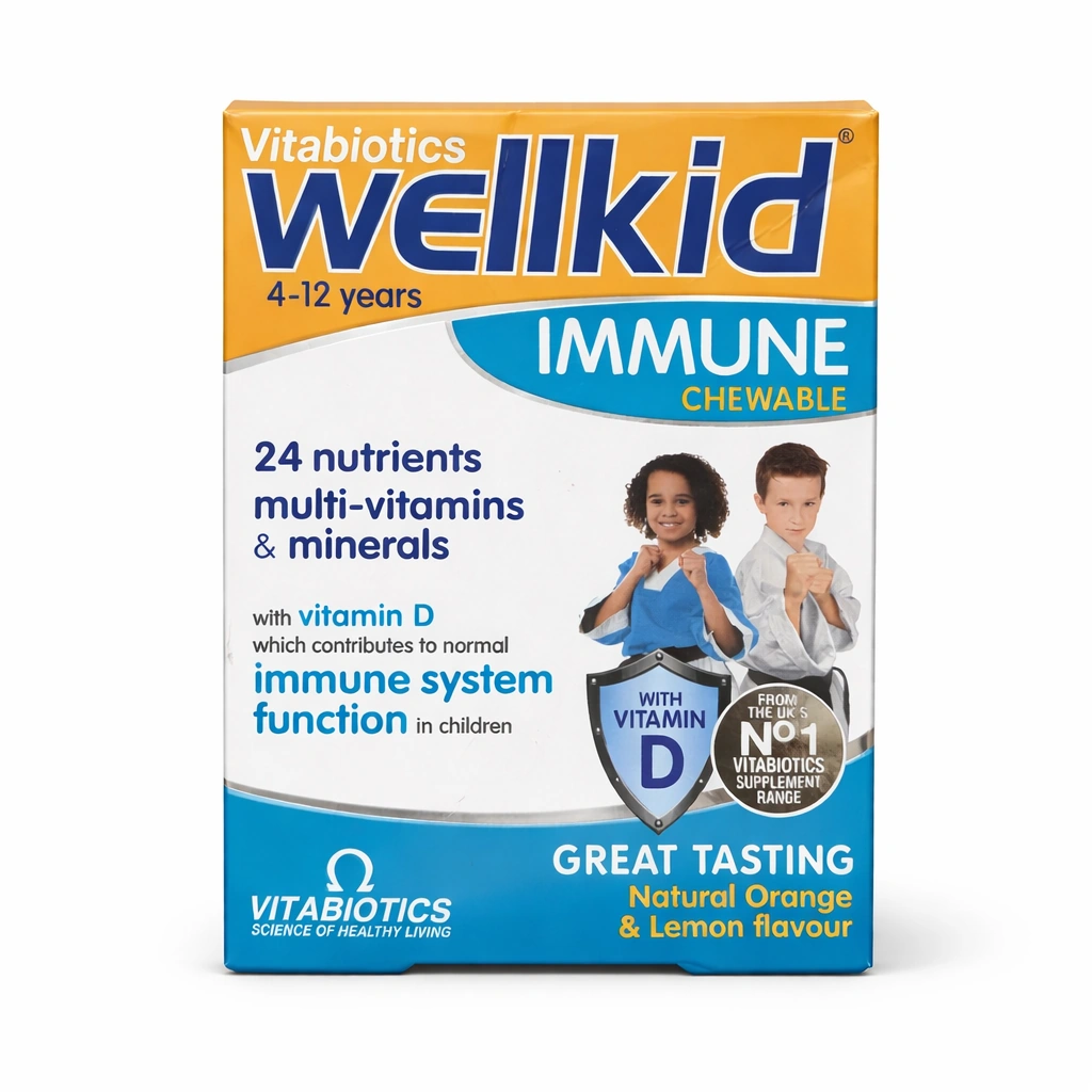 Vitabiotics Wellkid Immune Chewable Tablets x 30 Tablets
