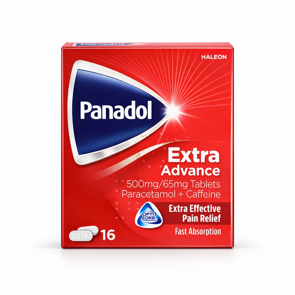 Panadol Extra Advance 500 mg/65 mg Film-Coated Tablets x 16 Tablets