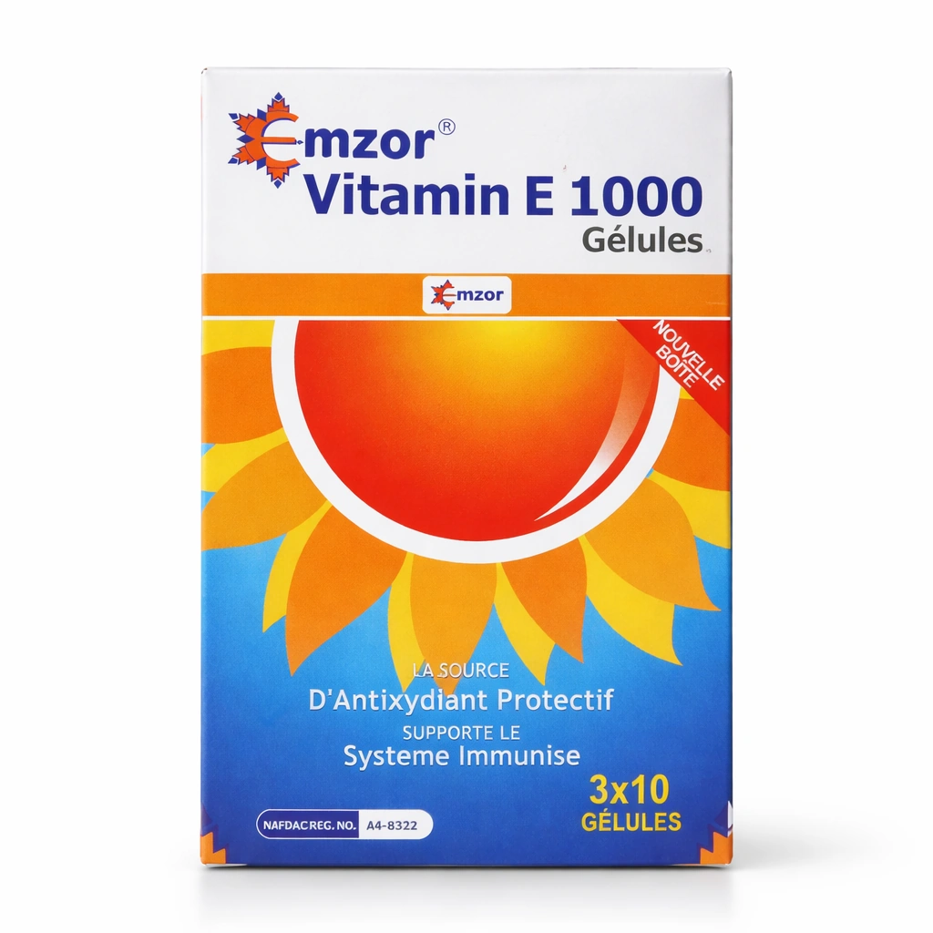 Emzor Vitamin E 1000 Softgel Capsules x 30 Softgels