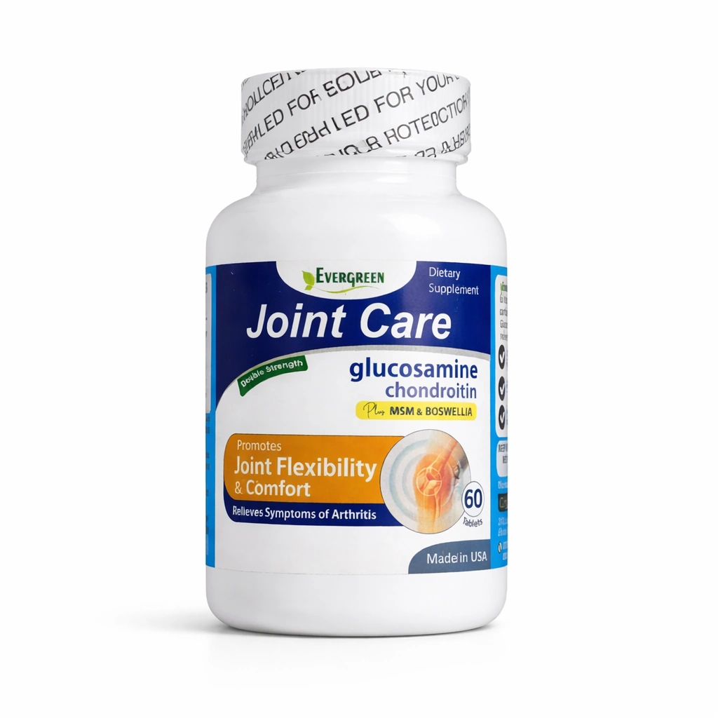 Evergreen Joint Care Glucosamine Chondroitin with MSM & Boswellia x 60 Tablets