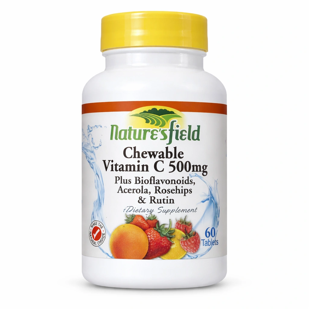 Nature's Field Chewable Vitamin C 500 mg x 60 Chewable Tablets x 60 Tablets