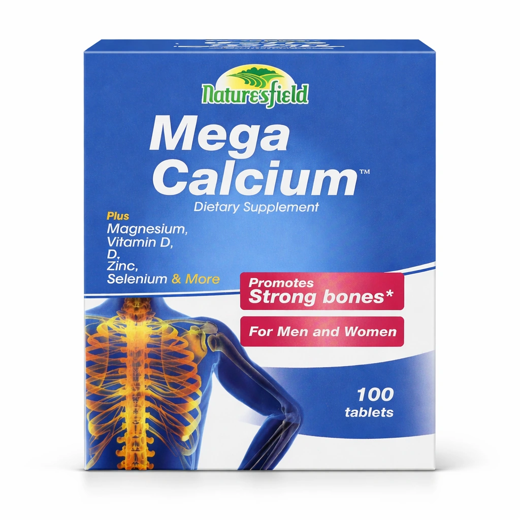 Nature's Field Mega Calcium Dietary Supplement x 100 Tablets