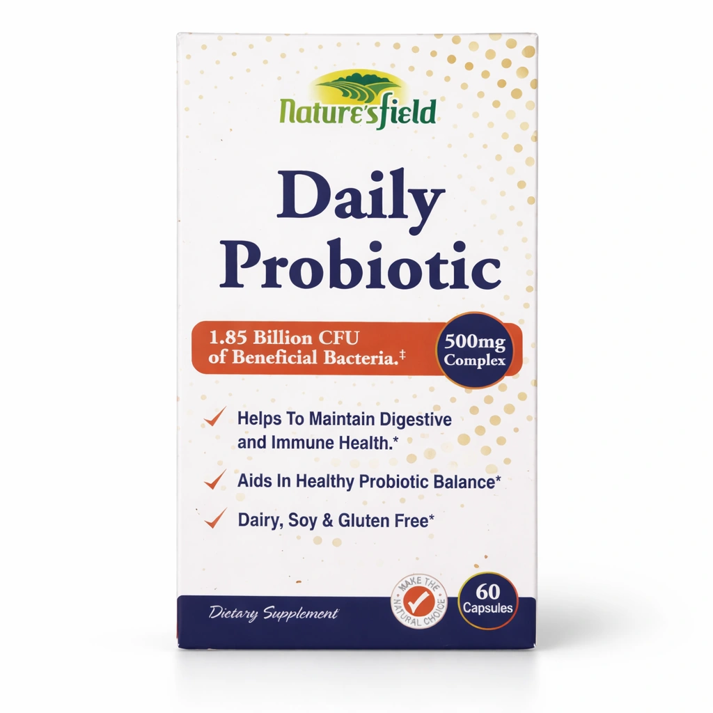 Nature's Field Daily Probiotic 500 mg Complex x 60 Capsules