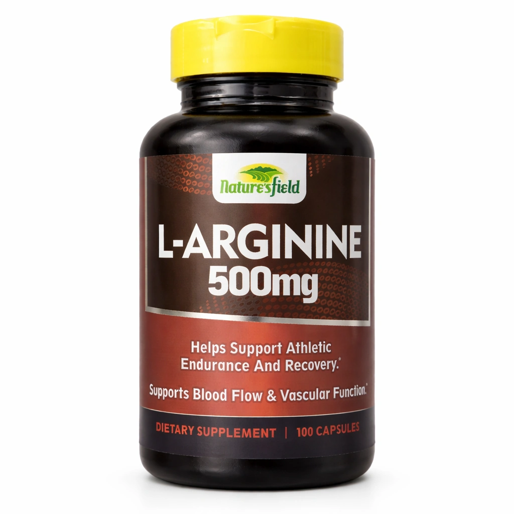 Nature's Field L-Arginine 500 mg x 100 Capsules