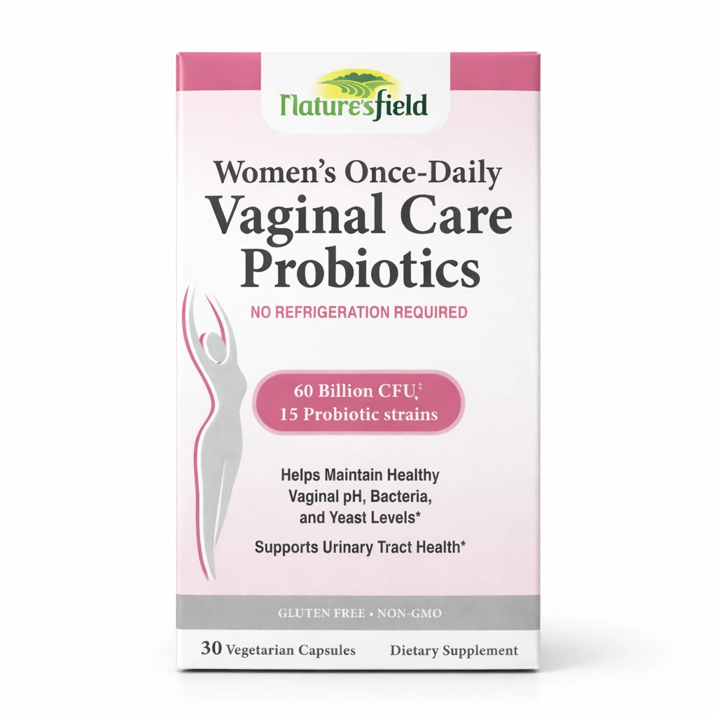 Nature's Field Women's Once-Daily Vaginal Care Probiotics 60 Billion CFU x 30 Vegetarian Capsules