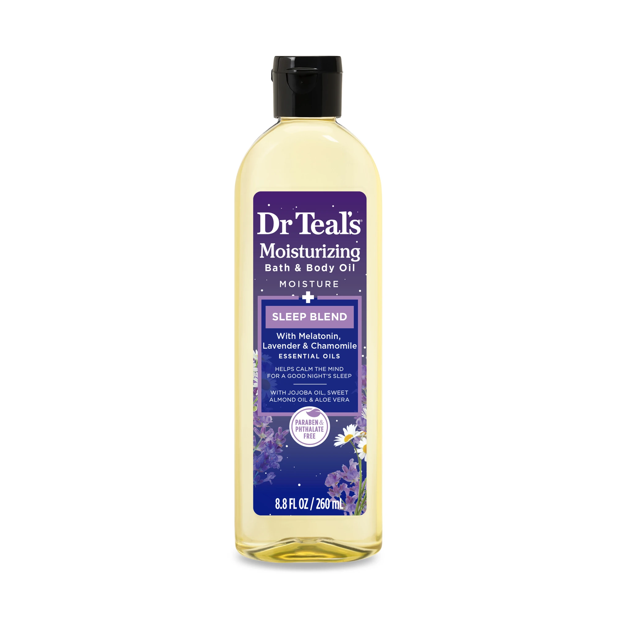 Dr Teal's Moisturizing Bath & Body Oil 260 ml (8.8 fl oz) - Melatonin Sleep Blend