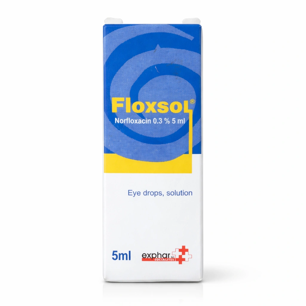 Floxsol Norfloxacin 0.3% Eye Drops Solution 5 ml