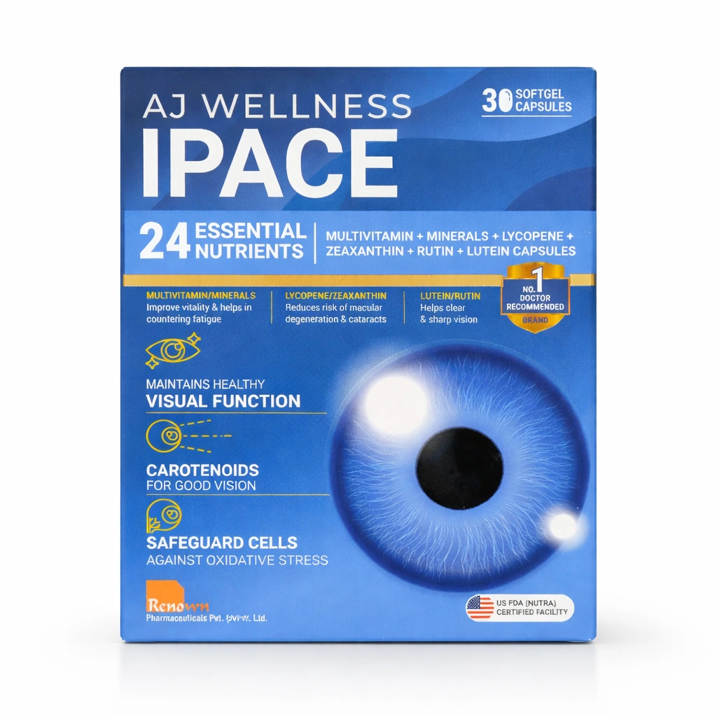 AJ Wellness IPACE Multivitamin + Minerals x 30 Softgel Capsules