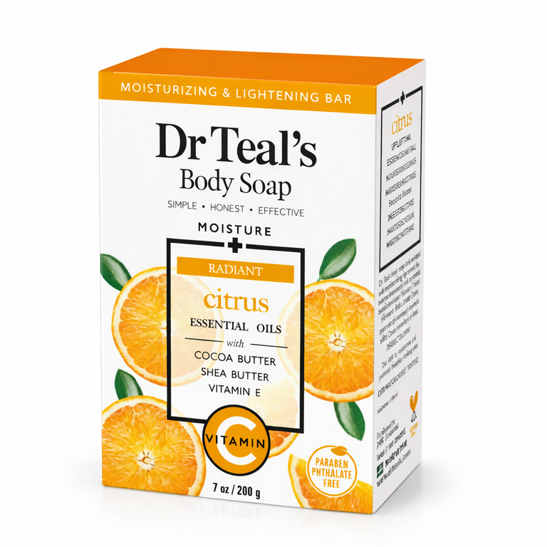 Dr Teal's Radiant Citrus Body Soap Bar 200 g (7 oz)