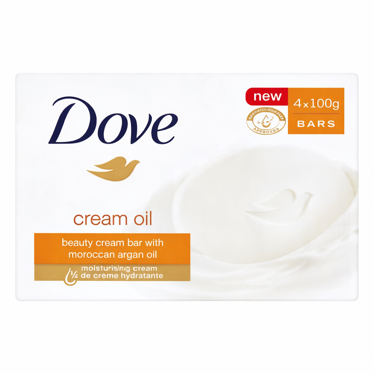 Dove Beauty Cream Bar 4 x 100 g - Moroccan Argan Oil