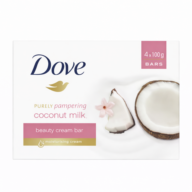 Dove Beauty Cream Bar 4 x 100 g - Coconut Milk