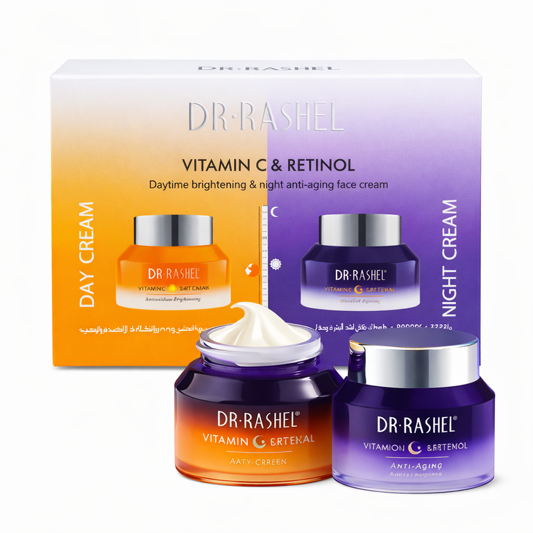 Dr Rashel Day & Night Face Cream Set Vitamin C & Retinol 2 pcs