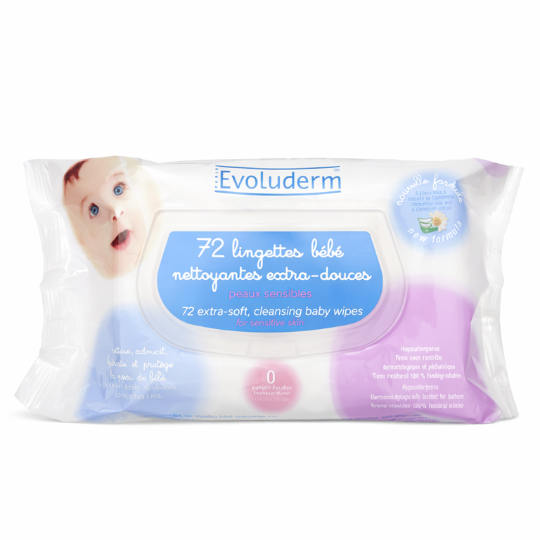Evoluderm Baby Soft Wipes 72 pieces