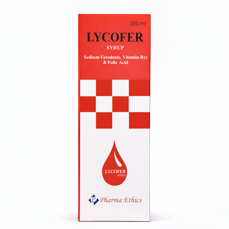 Lycofer Blood Tonic Syrup (Iron + Folic Acid + Vitamin B12) 200 ml