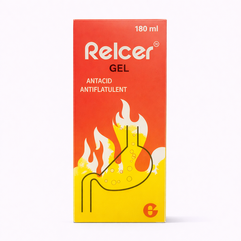 Glenmark Relcer Antacid Gel (Aluminium + Magnesium + Simethicone + Liquorice) - 180 ml