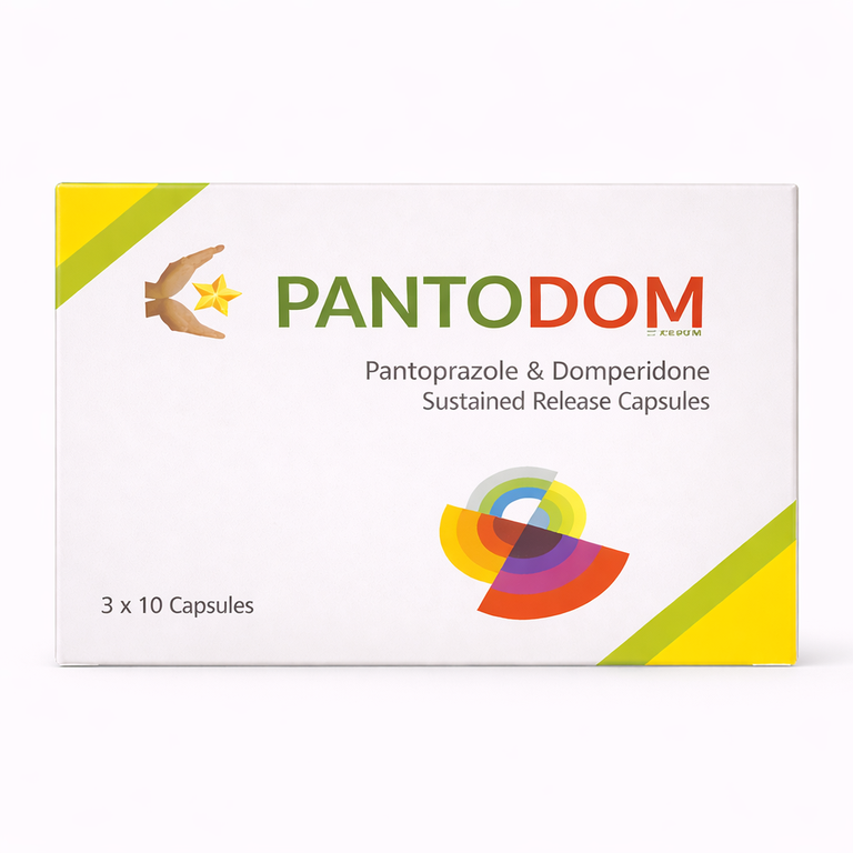 Pantodom Capsules (Pantoprazole + Domperidone) 30 Capsules