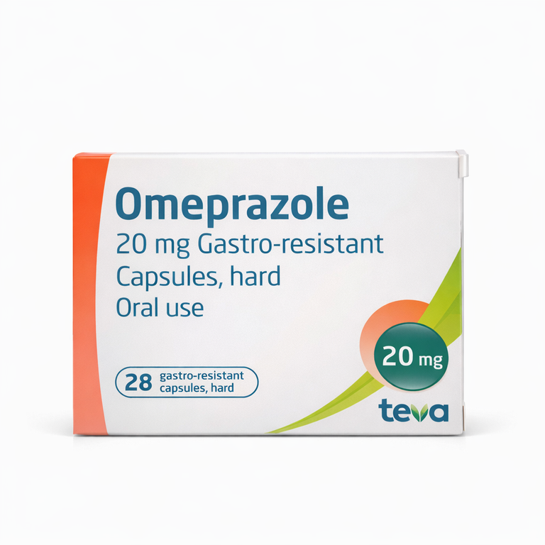 Teva Omeprazole Gastro-resistant Capsules 20 mg x 28 Capsules