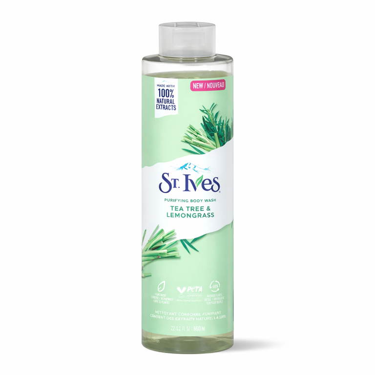 St. Ives Body Wash 650 ml (22 fl oz) - Tea Tree & Lemongrass