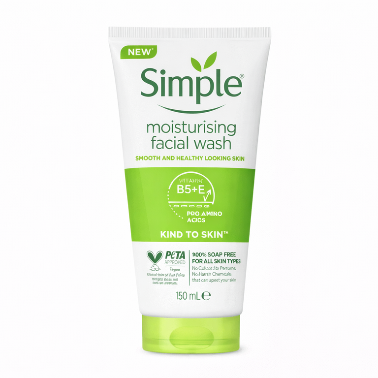 Simple Kind to Skin Moisturising Facial Wash 150 ml (5.1 fl oz)
