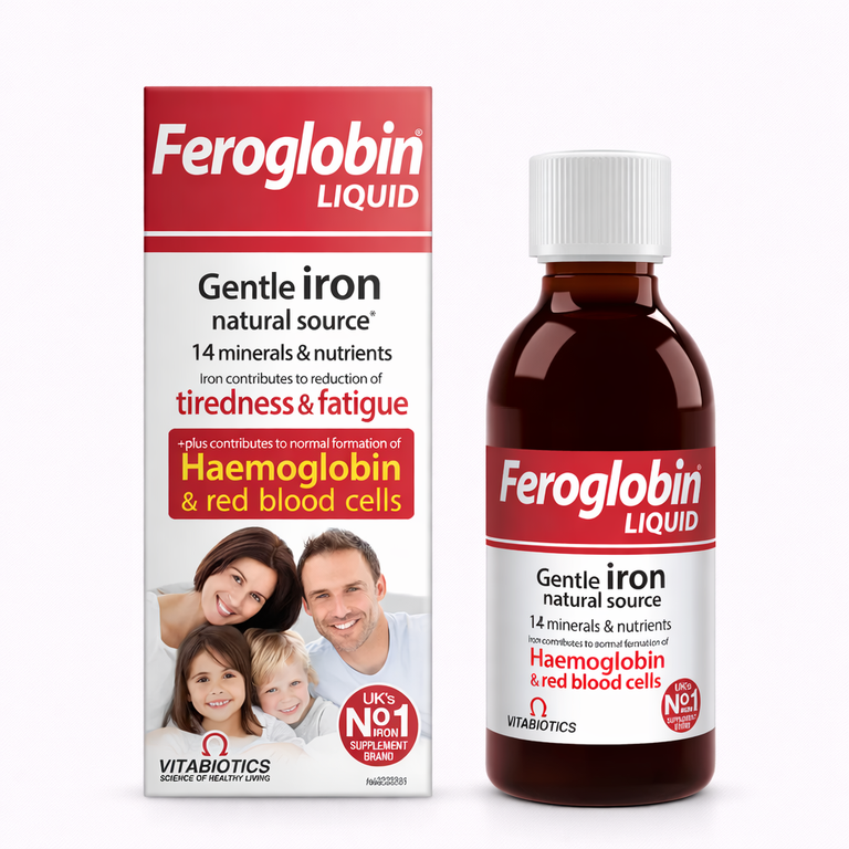 Vitabiotics Feroglobin Liquid Iron Syrup (B12 + Folic Acid) 200 ml