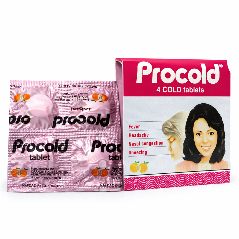 Procold Cold & Flu Relief Tablets (Multi-Action) x 4 Tablets