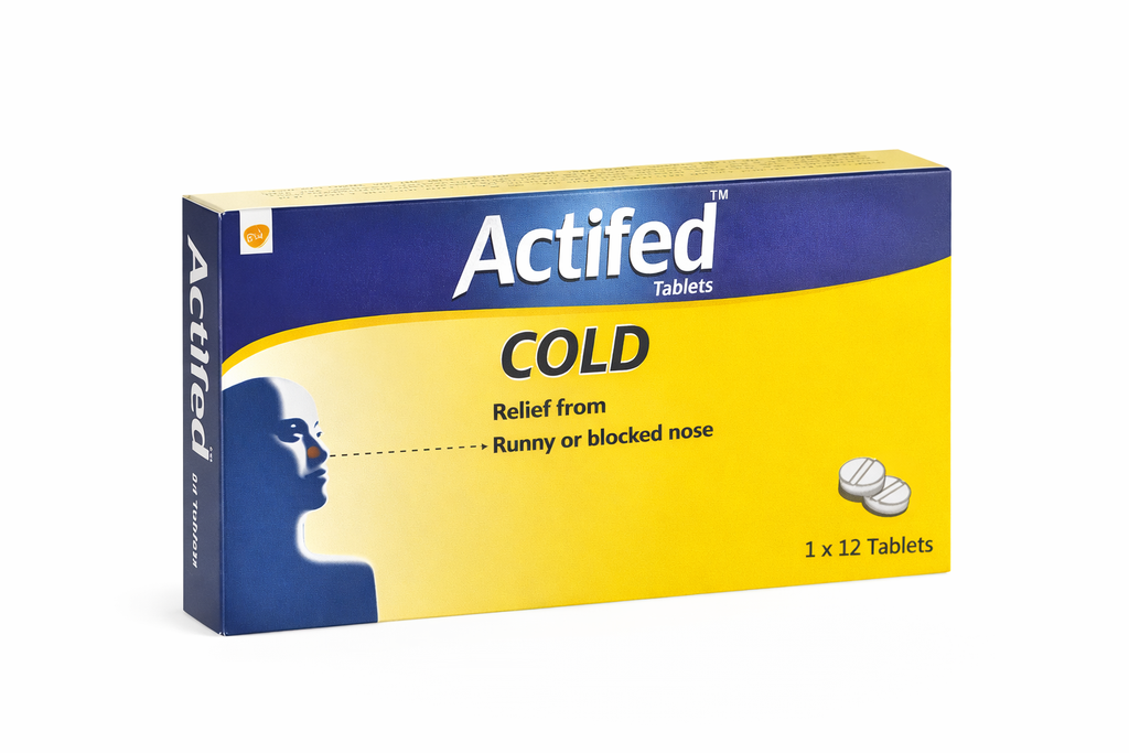 Actifed Cold Relief Tablets (Triprolidine + Pseudoephedrine) - Single Tablet