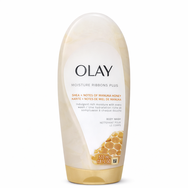 Olay Moisture Ribbons Plus Shea + Notes of Manuka Honey Body Wash 532 ml