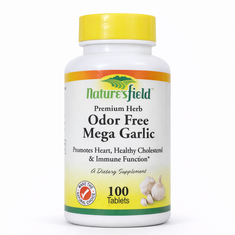 Nature's Field Mega Garlic Odor Free 400 mg Tablets x 100 Tablets
