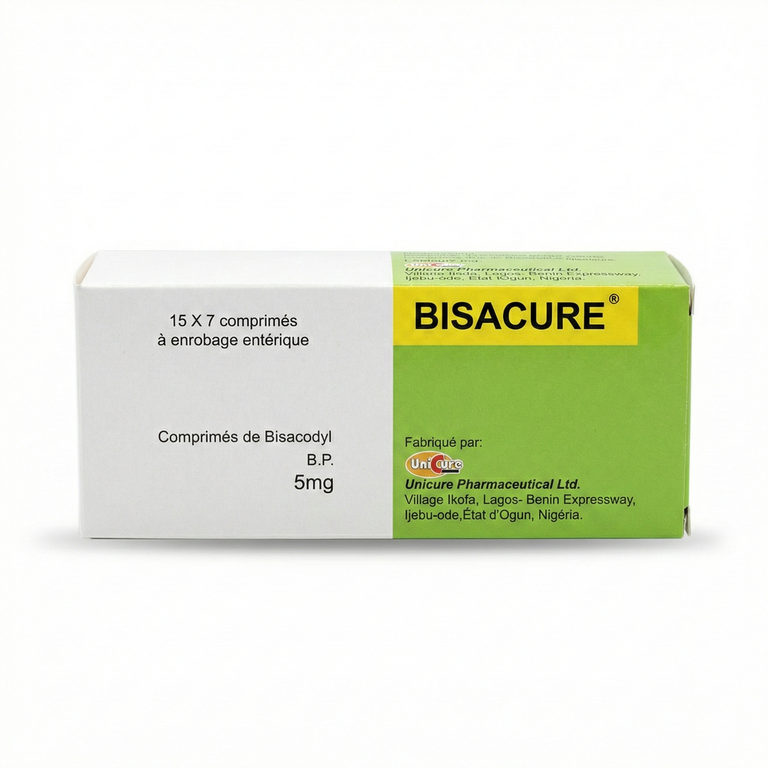Unicure Bisacure Bisacodyl Tablets (Laxative) x 10 Tablets